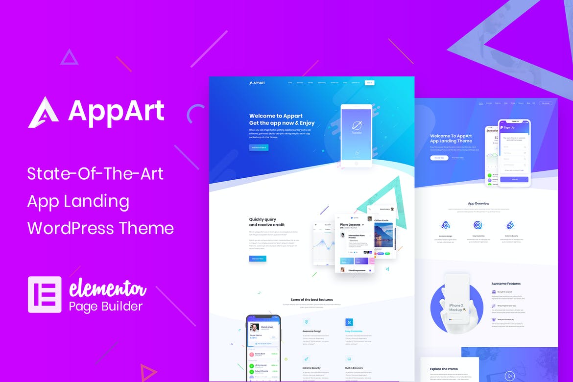Download AppArt - Creative WordPress Theme For Apps, Saas & Software Original Themeforest 2191...jpg