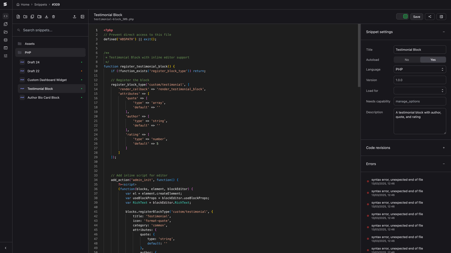 SNIPVAULT - ULTIMATE WORDPRESS CODE SNIPPETS PLUGIN FOR DEVELOPERS-www-blackvol-com.png